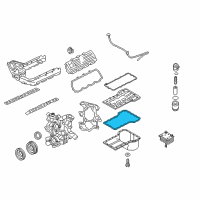 OEM 2009 Ford F-250 Super Duty Lower Oil Pan Gasket Diagram - 3C3Z-6710-BA