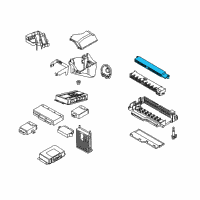 OEM 2005 BMW X3 Fuse Carrier, Centre Diagram - 61-13-8-364-533