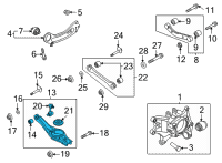 OEM 2021 Kia Sorento Arm Complete-Rr LWR Diagram - 55211P2000