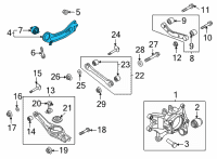 OEM Hyundai Santa Fe Arm Assembly-RR Trailing Arm, LH Diagram - 55270-P2000