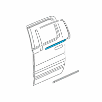 OEM 2022 Ram 1500 W/STRIP-Rear Door Belt Outer Diagram - 68285780AE