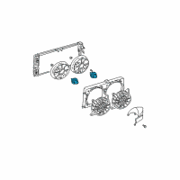 OEM Pontiac Motor Asm, Engine Coolant Fan (60W) Diagram - 88986473