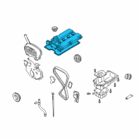 OEM Hyundai Santa Fe Cover Assembly-Rocker Diagram - 22410-38020