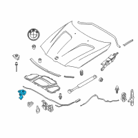 OEM BMW X3 Hood Safety Catch Cable Diagram - 51-23-7-218-568