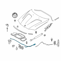 OEM 2016 BMW X3 Instrument Cluster Bowden Cable Diagram - 51-23-7-210-735