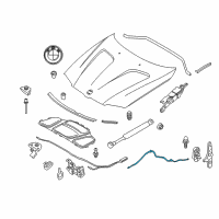 OEM BMW X3 Rear Bowden Cable Diagram - 51-23-7-210-728