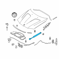 OEM 2015 BMW X3 Gas Pressurized Spring Diagram - 51-23-7-210-727