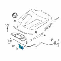 OEM 2017 BMW X4 Lock For Hood Diagram - 51-23-7-224-883