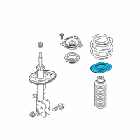 OEM 2013 Nissan Murano Front Spring Rubber Seat Lower Diagram - 54035-JP00A