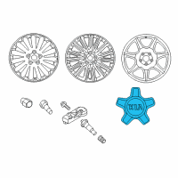 OEM Kia K900 Wheel Hub Cap Assembly Diagram - 529603T500