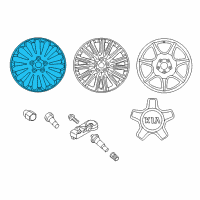 OEM Kia Wheel Assembly-Aluminum Front Diagram - 529103T270