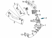 OEM Cadillac Temperature Sensor Diagram - 55514862