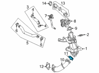 OEM Cadillac Escalade ESV Inlet Pipe Gasket Diagram - 55496996