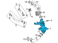 OEM 2022 GMC Yukon XL Cooler Diagram - 55513487