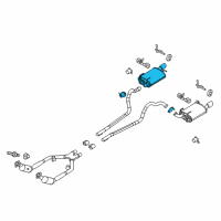 OEM 2012 Ford Mustang Muffler Diagram - DR3Z-5230-C