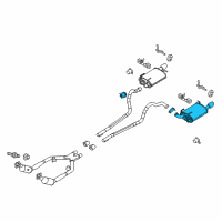 OEM 2012 Ford Mustang Muffler Diagram - DR3Z-5230-G