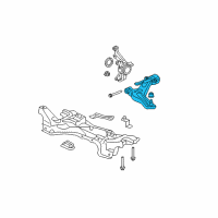 OEM Honda Arm Assembly, Right Front (Lower) Diagram - 51350-SLN-A02