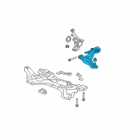 OEM 2007 Honda Fit Arm Assembly, Right Front (Lower) Diagram - 51350-SLN-A02