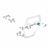 OEM Lexus GS200t Rear Door Window Lock Assembly Diagram - 69050-06100