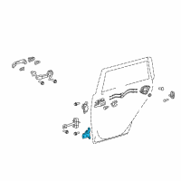 OEM 2009 Lexus IS350 Hinge Assy, Rear Door, Lower LH Diagram - 68780-52031