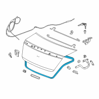 OEM 2015 Honda Accord Weatherstrip, Trunk Lid Diagram - 74865-T3L-A01