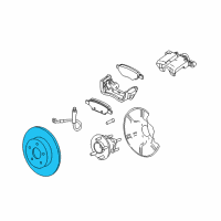 OEM 2005 Buick Terraza Rear Brake Rotor Assembly Diagram - 88964176