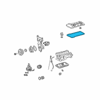 OEM Pontiac Vibe Gasket, Camshaft Housing Cover Diagram - 19205614