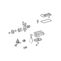 OEM 2009 Pontiac Vibe Gasket, Oil Pan Drain Plug Diagram - 94855838