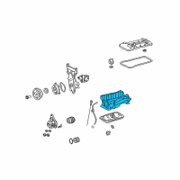 OEM 2009 Pontiac Vibe Crankcase, Lower Diagram - 19185535