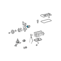 OEM 2010 Pontiac Vibe Gasket, Engine Coolant Thermostat Housing Diagram - 19185494