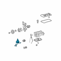 OEM Pontiac Adapter, Oil Filter Diagram - 19185628