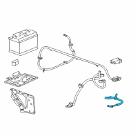 OEM 2011 Chevrolet Silverado 3500 HD Cable Asm-Auxiliary Generator Battery Jumper Diagram - 23126819