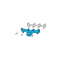 OEM 2007 Jeep Commander Exhaust Manifold Diagram - 53013599AB