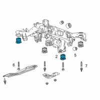 OEM 2015 Cadillac ATS Suspension Crossmember Front Mount Diagram - 20755821