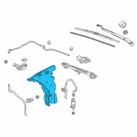 OEM 2017 Cadillac ATS Washer Reservoir Diagram - 23140044