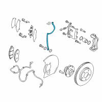 OEM 2012 Nissan Leaf Hose Assembly-Brake Front Diagram - 46210-3NA1A