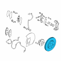 OEM 2020 Nissan Leaf Rotor-Disc Brake, Front Diagram - 40206-3LM0A