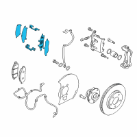 OEM 2015 Nissan Leaf Disc Brake Kit Diagram - D1080-3TA0A