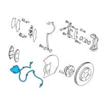 OEM 2012 Nissan Leaf Sensor Assembly-Anti SKID, Front Diagram - 47910-3NA1A
