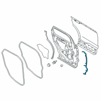 OEM 2018 Lincoln MKX Front Weatherstrip Diagram - FA1Z-5825325-B