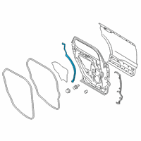 OEM Lincoln MKX Rear Weatherstrip Diagram - FA1Z-5828125-A