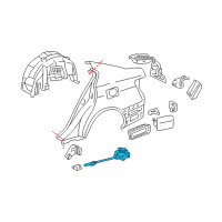 OEM 2008 Lexus GS460 Lock Assy, Fuel Lid W/Motor Diagram - 77030-30160