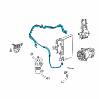 OEM Jeep Compass Line-A/C Suction And Liquid Diagram - 5058152AH