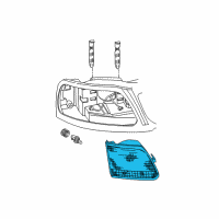 OEM 1999 Ford F-250 Composite Headlamp Diagram - 3L3Z-13008-DA