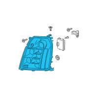 OEM 2014 Cadillac Escalade ESV Headlight Assembly Diagram - 84086145
