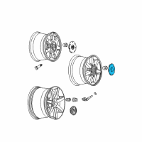 OEM 2005 Cadillac CTS Center Cap Diagram - 9595345