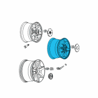 OEM 2004 Cadillac CTS Wheel Rim, 17X7.5 Diagram - 9596522