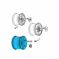 OEM 2006 Cadillac STS Wheel Rim - 18X8.5 X42 Aluminum Diagram - 9595354