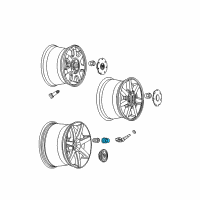 OEM 2004 Cadillac CTS Wheel Nut Cap Diagram - 9593175