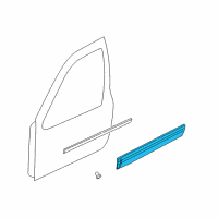 OEM 2002 Infiniti QX4 Moulding-Front Door, LH Diagram - 80871-3W708